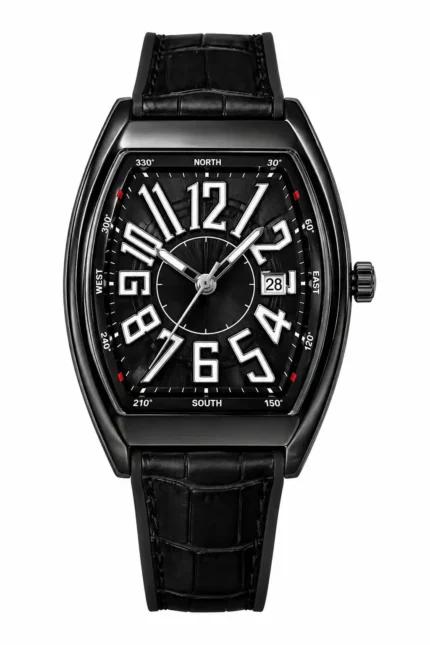 Royalex Luxury Tonneau Dial Watch – Premium Leather Strap